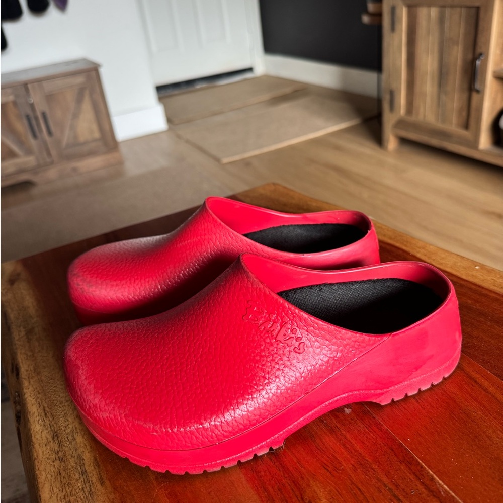 Birkenstock Super Birki Red Clogs - Picture 2 of 4